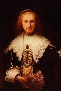 Rembrandt Peale Lady with a Fan oil